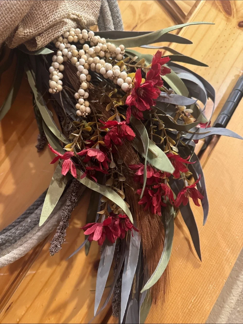 Fall western wreath with rope